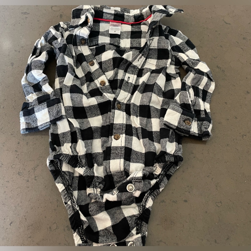 Carter's Plaid Onesie with Collar
